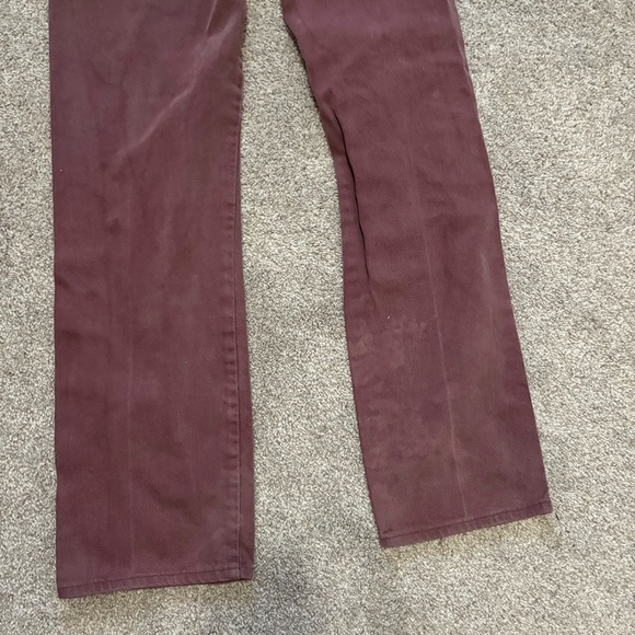 80s Vintage Wrangler High Rise Burgundy Denim Jeans | Made in USA 32/30 waist - Picture 8 of 12